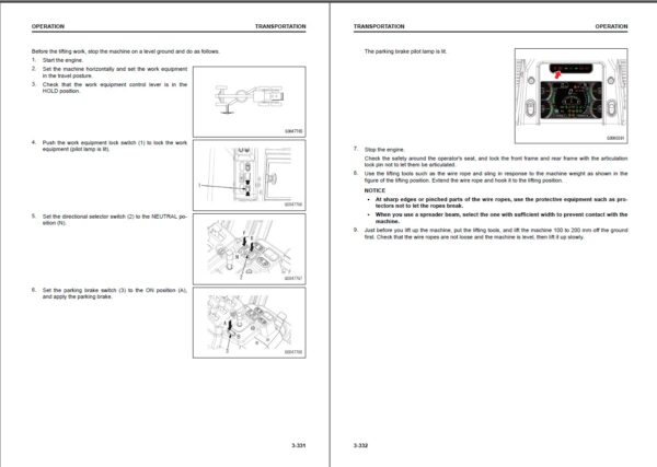 GD675-7E0 Motor Grader Operator's Manual and Maintenance Manual PDF