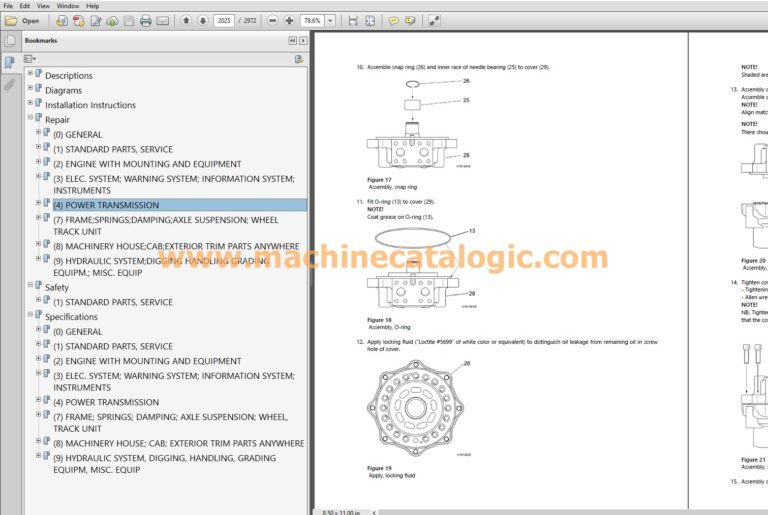 EC360CL Hydraulic Excavator Repair and Service Manual PDF Index