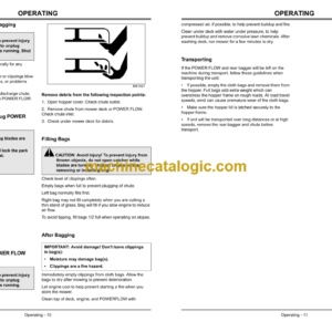 John Deere 7 Bushel Rear Bagger and Power Flow Operator’s Manual (OMTCU15755C2)