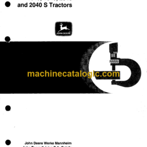 John Deere 1640, 1840, 2040 and 2040s Tractors Technical Manual (TM4363)