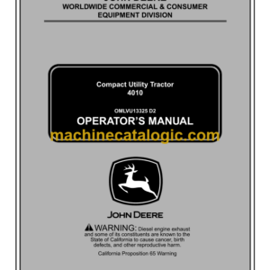 John Deere 4010 Compact Utility Tractor Operator's Manual (OMLVU13325)