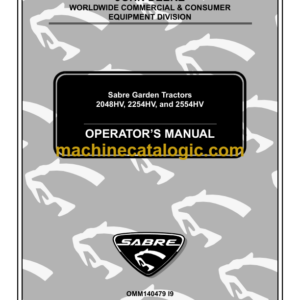 John Deere 2048HV, 2254HV, and 2554HV Sabre Garden Tractors Operator's Manual (OMM140479I9)