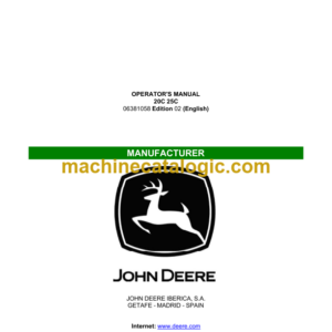 John Deere 20C and 25C Tractor Operator's Manual (OM06381058)