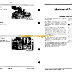 John Deere 1640, 1840, 2040 and 2040s Tractors Technical Manual (TM4363)