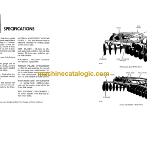 John Deere MODEL Y Disk Harrow Operator’s Manual (OMB25410)