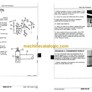 John Deere 655B 755B Crawler Loader Operation and Test Technical Manual (TM1333)