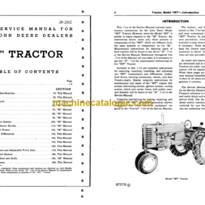 John Deere MT Tractor Service Manual (SM2002)