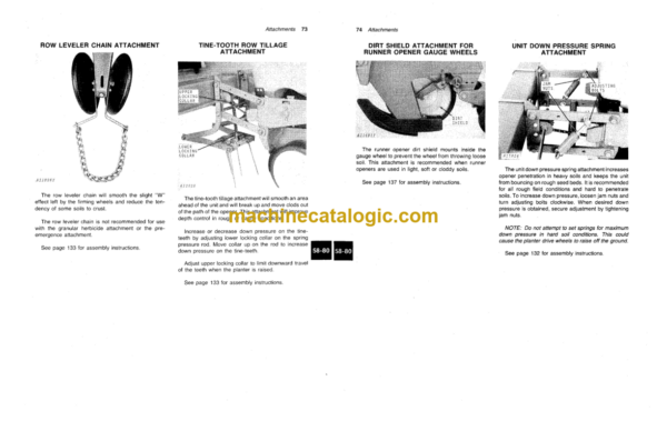 John Deere 7000 DRAWN 6-ROW WIDE, 8-ROW NARROW, 8-ROW WIDE, AND 12-ROW NARROW MAX-EMERGE PLANTERS Operator's Manual (OMA34358)