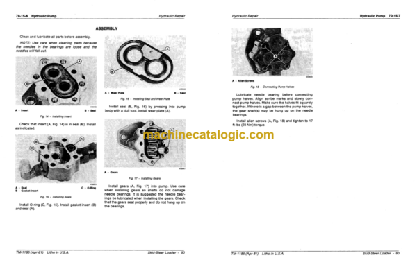 John Deere 60 Skid Steer Loader Technical Manual (TM1185)