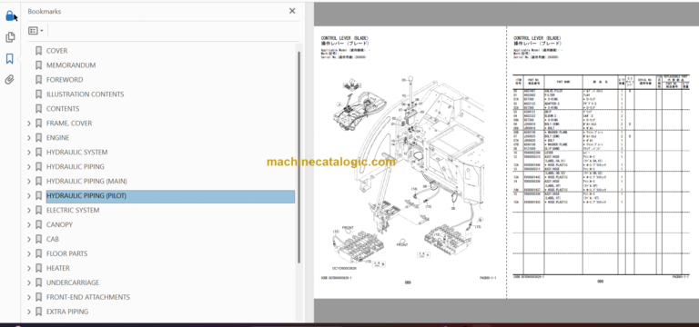 Hitachi ZX26U-5N Hydraulic Excavator Parts Catalog & Equipment Components & Engine Parts CatalogHitachi ZX26U-5N Hydraulic Excavator Parts Catalog & Equipment Components & Engine Parts Catalog