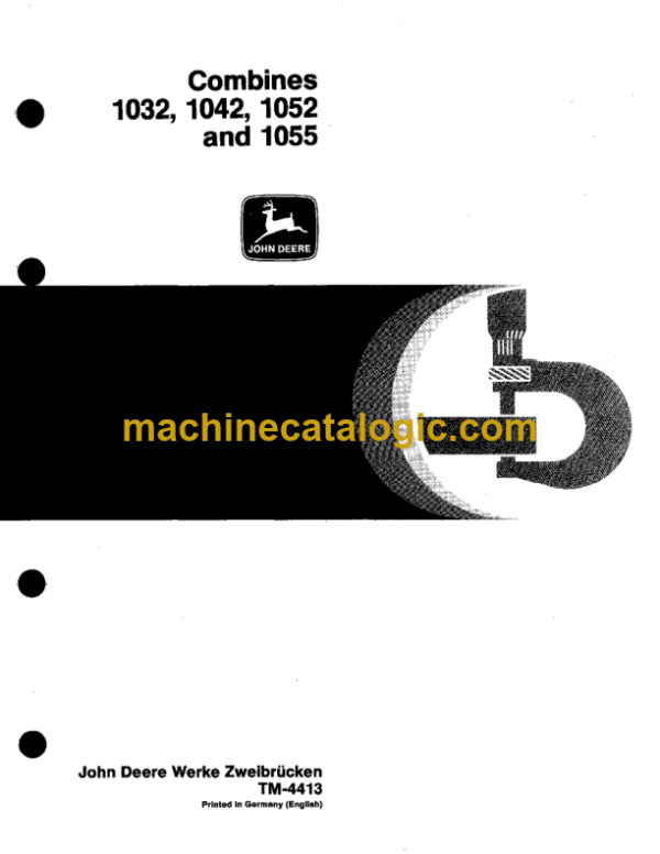 John Deere 1032, 1042, 1052 and 1055 Combines Technical Manual (TM4413)