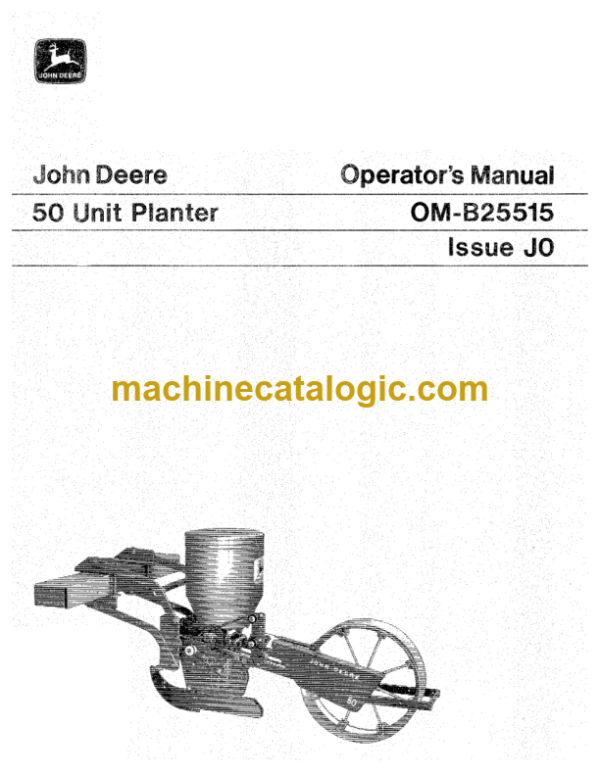 John Deere 50 Unit Planter Operator's Manual (OMB25515)