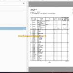 Hitachi ZX210-5B ZX210LC-5B ZX210LCN-5B ZX240N-5B Hydraulic Excavator Parts and Equipment Components Parts Catalog