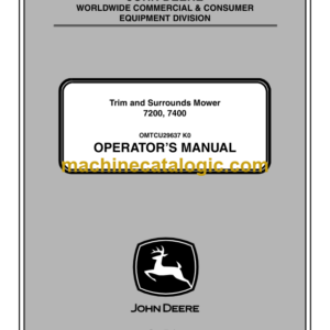 John Deere 7200, 7400 Trim and Surrounds Mower Operator's Manual (OMTCU29637)