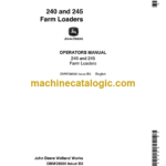 John Deere 240 and 245 Farm Loaders Operator's Manual (OMW28596)