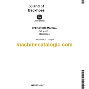 John Deere 50 and 51 Backhoes Operator's Manual (OMU15148)