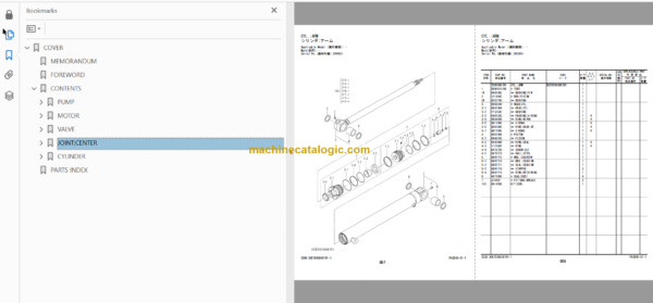 Hitachi ZX26U-5N Hydraulic Excavator Parts Catalog & Equipment Components & Engine Parts Catalog