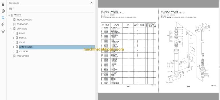 Hitachi ZX210-5B ZX210LC-5B ZX210LCN-5B ZX240N-5B Hydraulic Excavator Parts and Equipment Components Parts Catalog