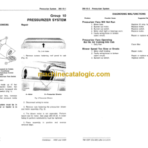 John Deere 4400 and 4420 Combines Technical Manual (TM1237)
