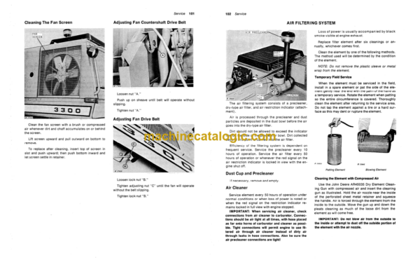 John Deere 3300 Combine Operator's Manual (OMH82833)