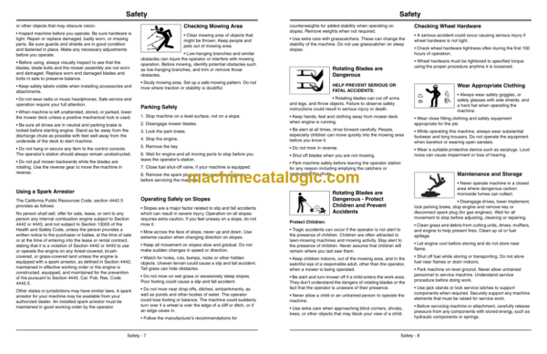 John Deere WG32A, WG36A, WG48A Commercial Walk Behind Mower Operator's Manual (OMTCU33418)