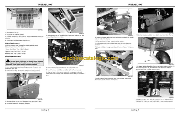 John Deere 60, 62, and 72-Inch Mower Decks for Front Mount Mowers Operator's Manual (OMTCU24963)