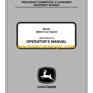 John Deere 8000 E-Cut Hybrid Mower Operator's Manual (OMTCU28167)