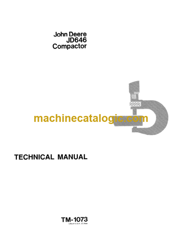 John Deere JD646 Compactor Technical Manual (TM1073)