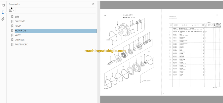 Hitachi EX100M-3 Excavator Parts Catalog & Equipment Components Parts Catalog