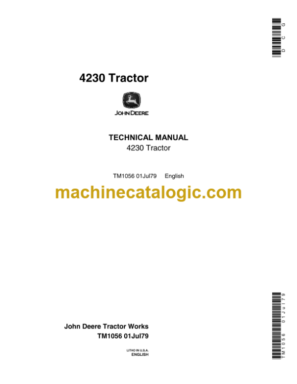 John Deere 4230 Tractor Technical Manual (TM1056)
