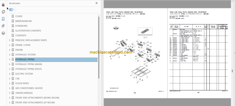 Hitachi ZX210LC-7 ZX210LCN-7 ZX240N-7 Hydraulic Excavator Parts and Equipment Components Parts Catalog