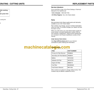 John Deere 8000 E-Cut Hybrid Mower Operator’s Manual (OMTCU28167)