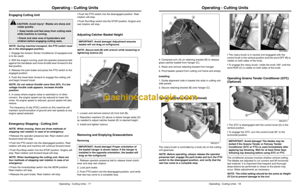 John Deere 180 and 220 E-Cut Hybrid Walk Greens Mower Operator's Manual (OMTCU32639)