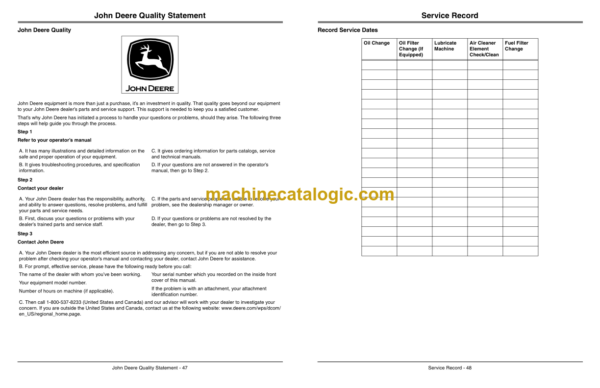 John Deere WG32A, WG36A, WG48A Commercial Walk Behind Mower Operator's Manual (OMTCU31829)