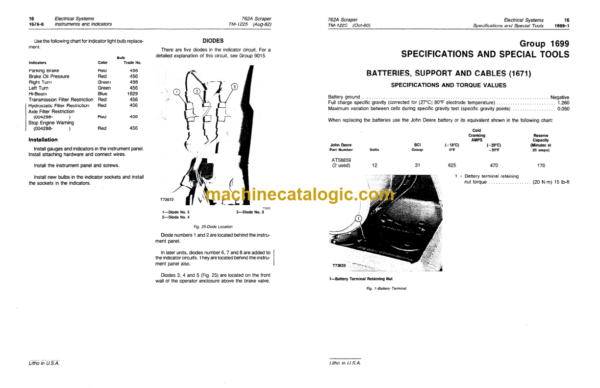 John Deere 762A Scraper Technical Manual (TM1225)