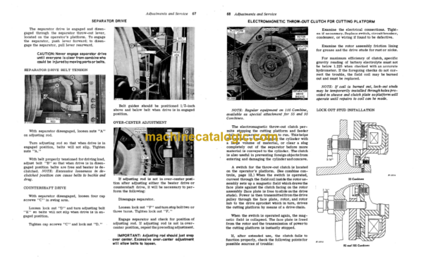 John Deere 55, 95 and 105 Combines Operator's Manual (OMH62358)