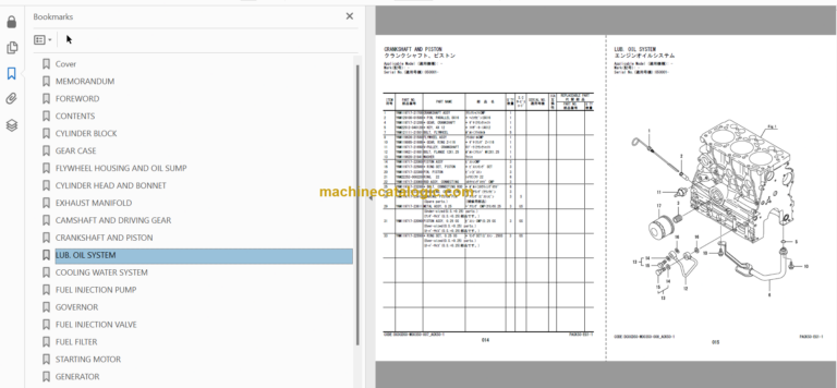 Hitachi ZX26U-6 Hydraulic Excavator Parts Catalog & Equipment Components & Engine Parts Catalog