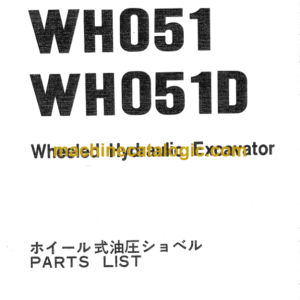 Hitachi WH051 WH051D Wheeled Hydraulic Excavator Parts Catalog