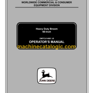 John Deere Heavy Duty Broom 60-lnch Operator's Manual (OMTCU14081J0)