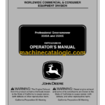 John Deere 2500A and 2500E Professional Greensmower Operator's Manual (OMTCU21258)