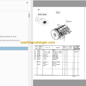 Hitachi ZX210W Wheeled Excavator Parts and Equipment Components Parts Catalog