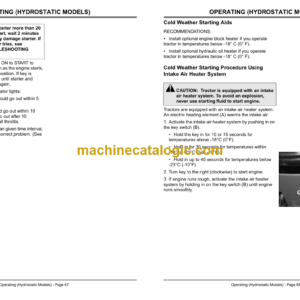 John Deere 4200, 4300, 4400 Compact Utility Tractors Hydrostatic and Gear Transmissions Operator’s Manual (OMM135709)