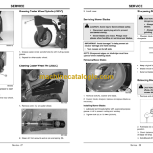 John Deere JS60H, JS61, JS63 and JS63C Walk-Behind Rotary Mowers Operator’s Manual (OMGX21222J2)