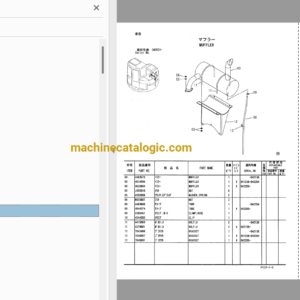 Hitachi ZX75UR Excavator Parts Catalog & Equipment Components Parts Catalog