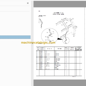 Hitachi ZX27-3 Hydraulic Excavator Parts Catalog & Equipment Components Parts Catalog