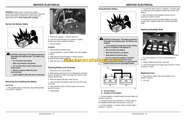 John Deere 14.542GS, 1642HS and 17.542HS Sabre Lawn Tractors Operator's Manual (OMGX20196H1)