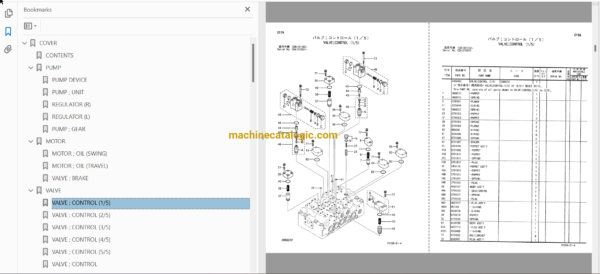 Hitachi ZX210W Wheeled Excavator Parts and Equipment Components Parts Catalog