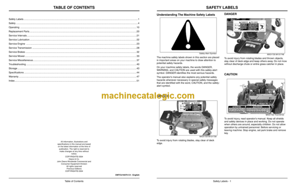 John Deere 7H17 and 7H19 Commercial Walk Behind Mower Operator's Manual (OMTCU18370C4)