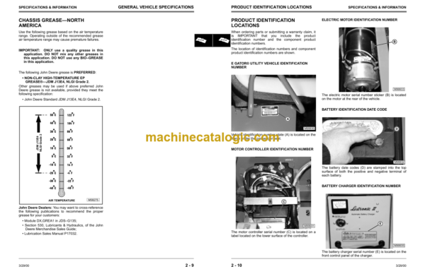 John Deere E-GATOR UTILITY VEHICLE Technical Manual (TM1766)