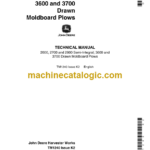 John Deere 2600 2700 and 2800 Semi-Integral; 3600 and 3700 Drawn Moldboard Plows Technical Manual (TM1240)